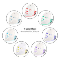 7 Colors LED Facial Mask Red Light Photon Therapy Anti Wrinkle Firming Skin Brightening Acne Treatment Skin Care Face LED Mask