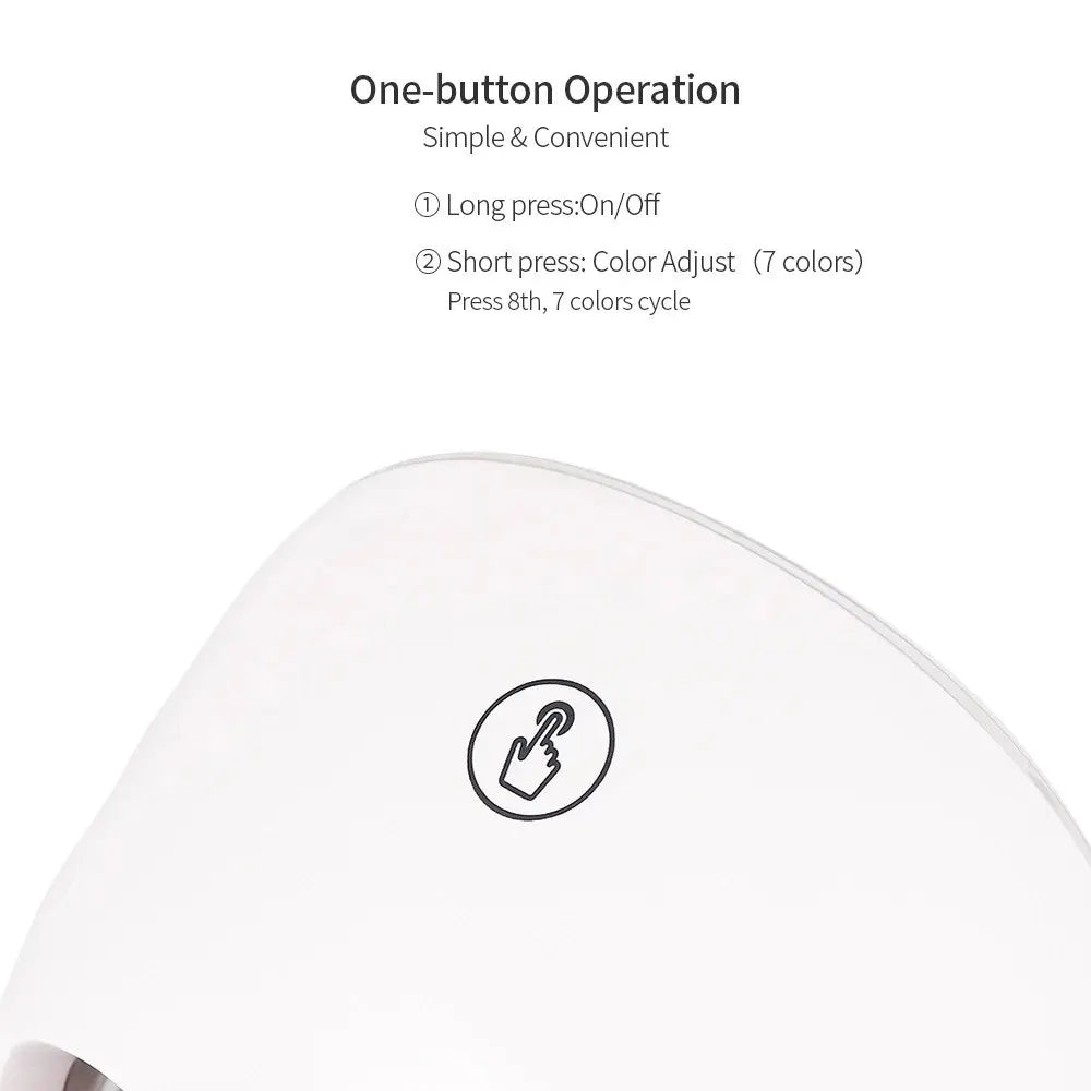 7 Colors LED Facial Mask Red Light Photon Therapy Anti Wrinkle Firming Skin Brightening Acne Treatment Skin Care Face LED Mask